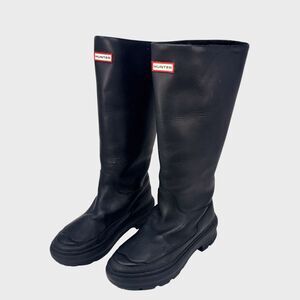 Hunter x Killing Eve Women Chasing Boots Black Leather Tall Limited Edition US 8